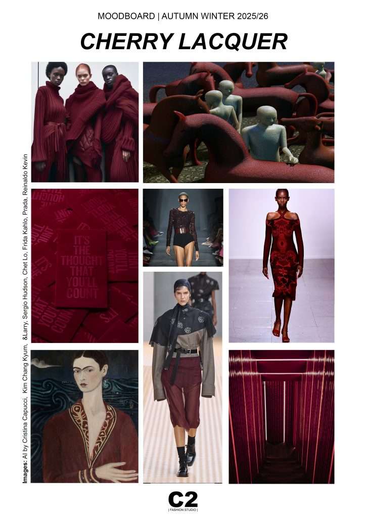 Fashion Trend Autumn Winter 2025 2026 Moodboard Cherry Lacquer
