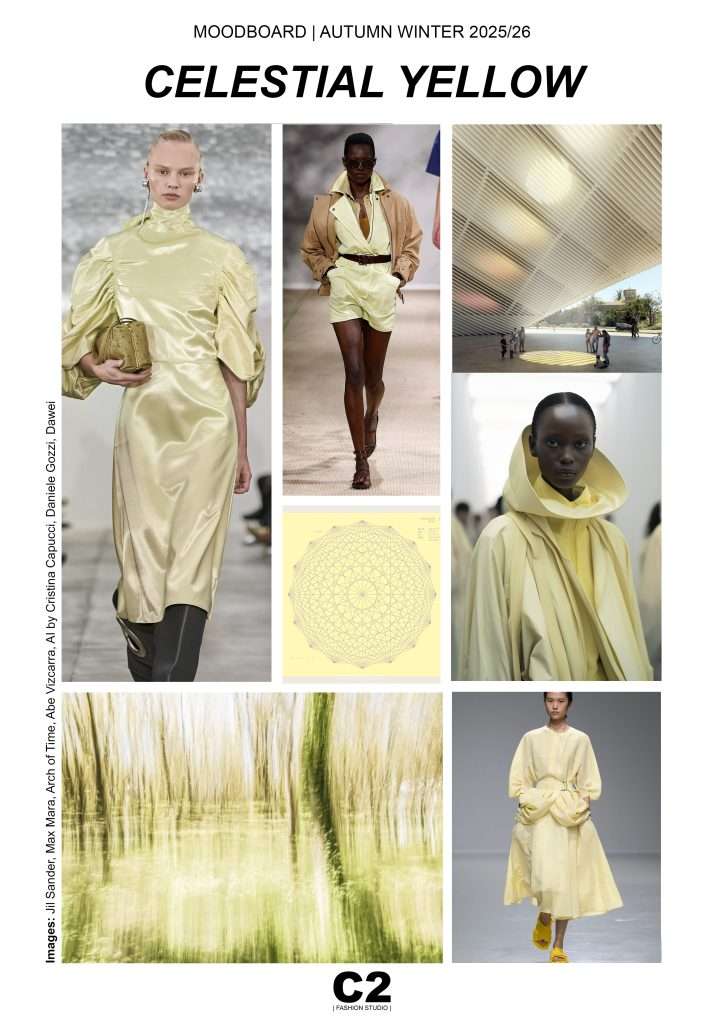 Fashion Trend Autumn Winter 2025 2026 Moodboard Celestial Yellow