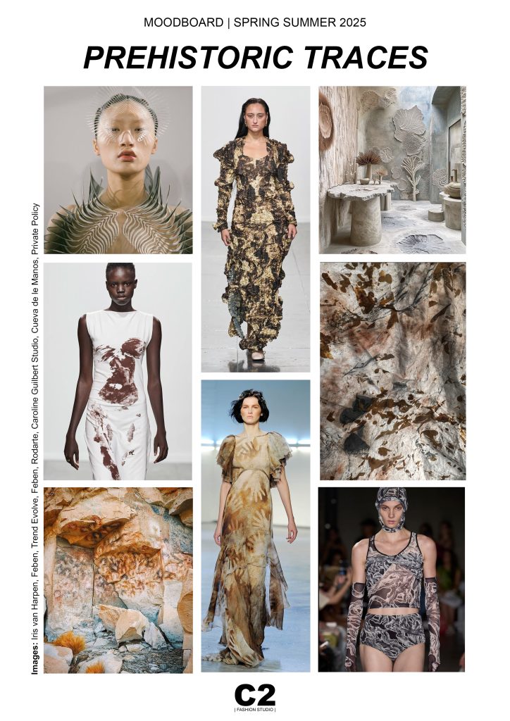 Fashion-Trend-Spring-Summer 2025 Moodboard_Prehistoric Times trend forecasting
