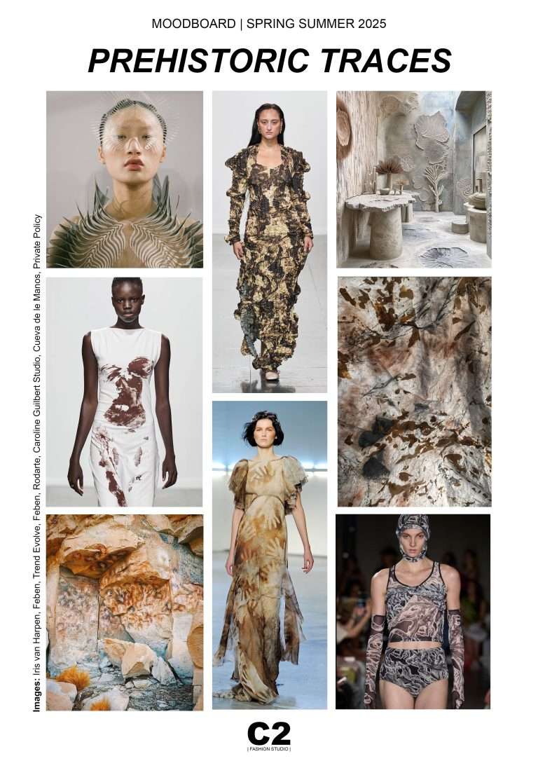 Fashion Trend Spring Summer 2025 Moodboard Prehistoric Traces