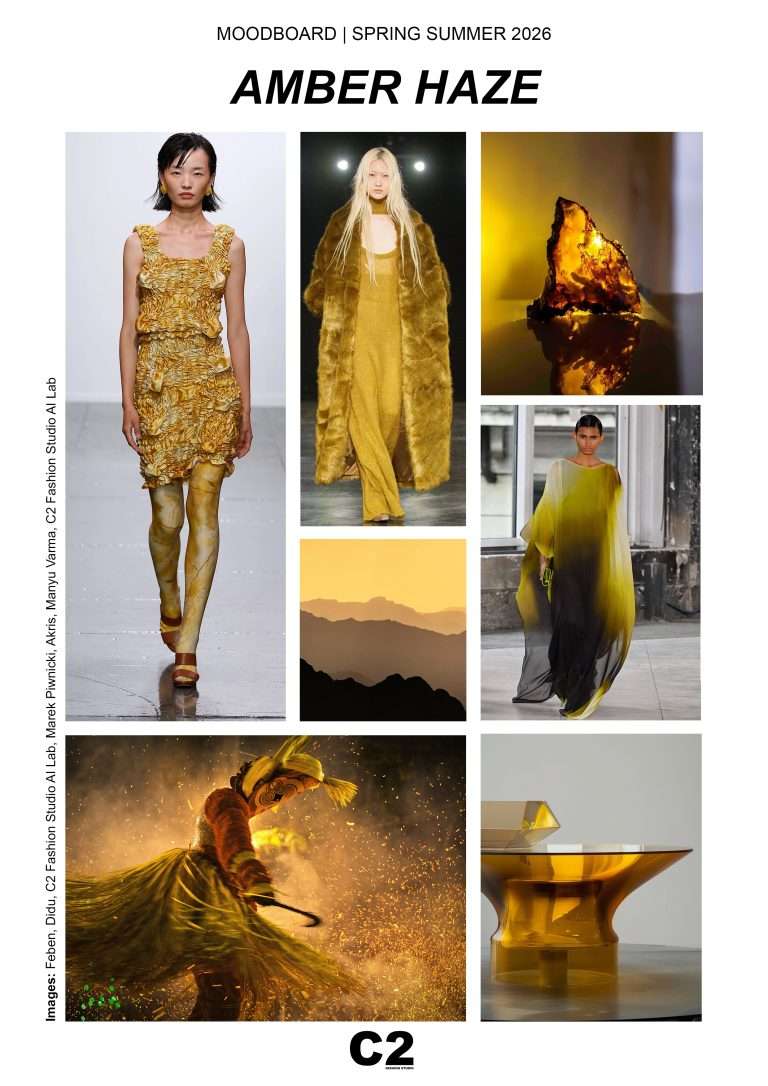 C2 Fashion Studio Fashion Trend Spring Summer 2026 Moodboard Amber Haze