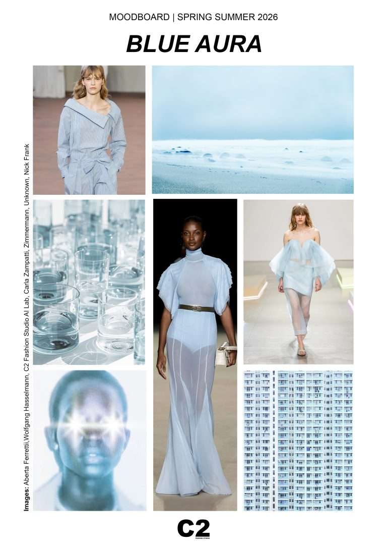 C2 Fashion Studio Fashion Trend Spring Summer 2026 Moodboard Blue Aura