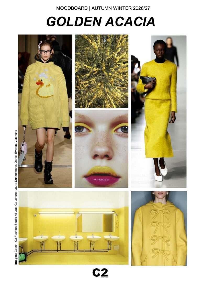 C2 Fashion Studio Fashion Trend Autumn Winter 2026 2027 Moodboard Golden Acacia