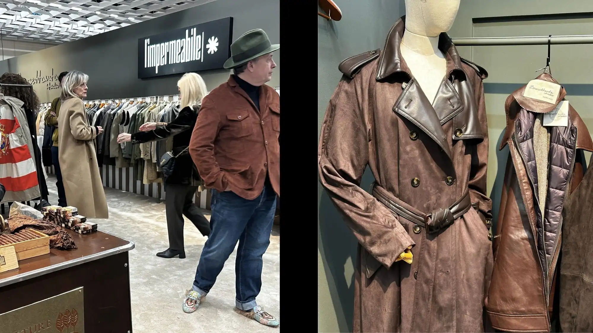 L’Impermeabile raincoats showcased at Pitti Uomo 109 highlighting menswear outerwear trends for Autumn Winter 2026 2027