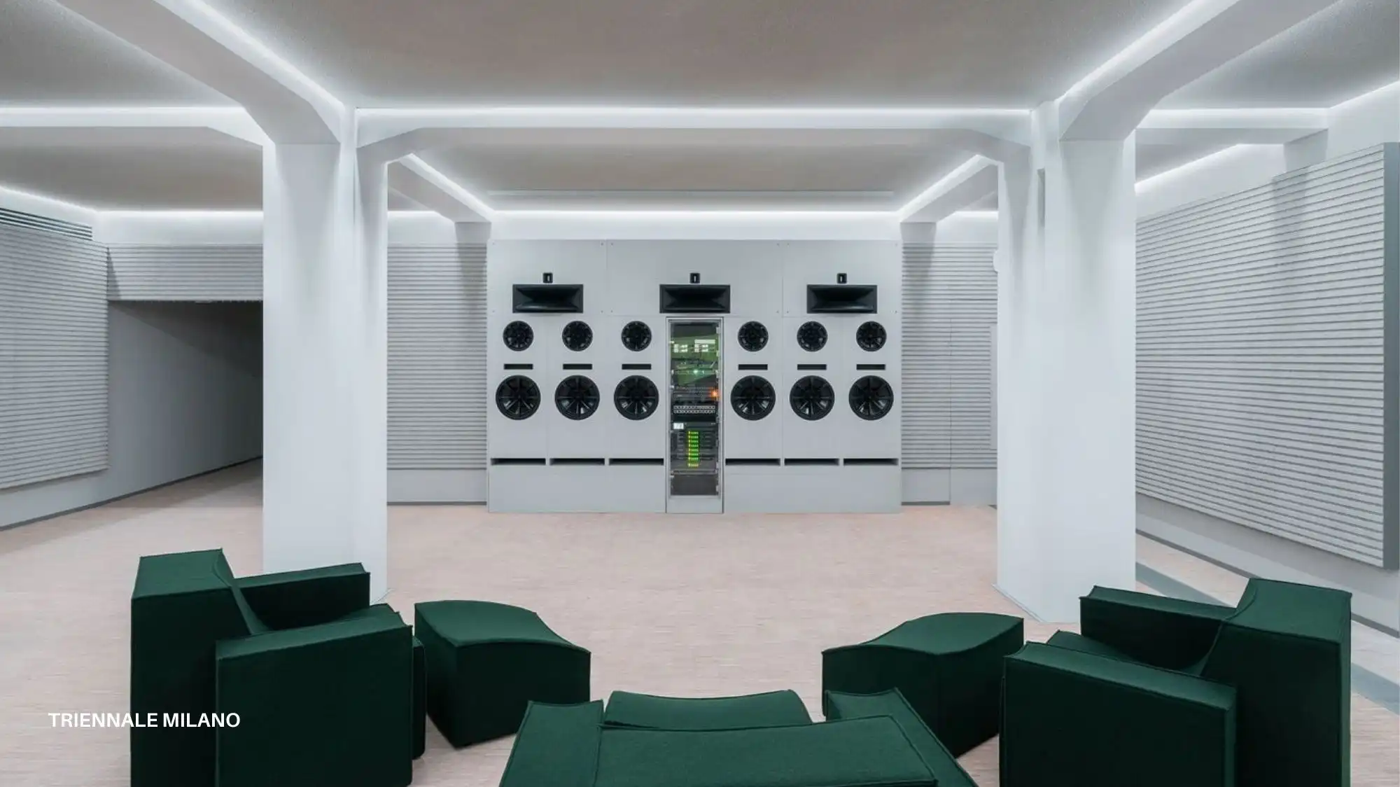 Forest Biome deep green interior design direction at Triennale Milano for Autumn Winter 2027 2028 analysed by C2 Fashion Studio Trend Forecasting