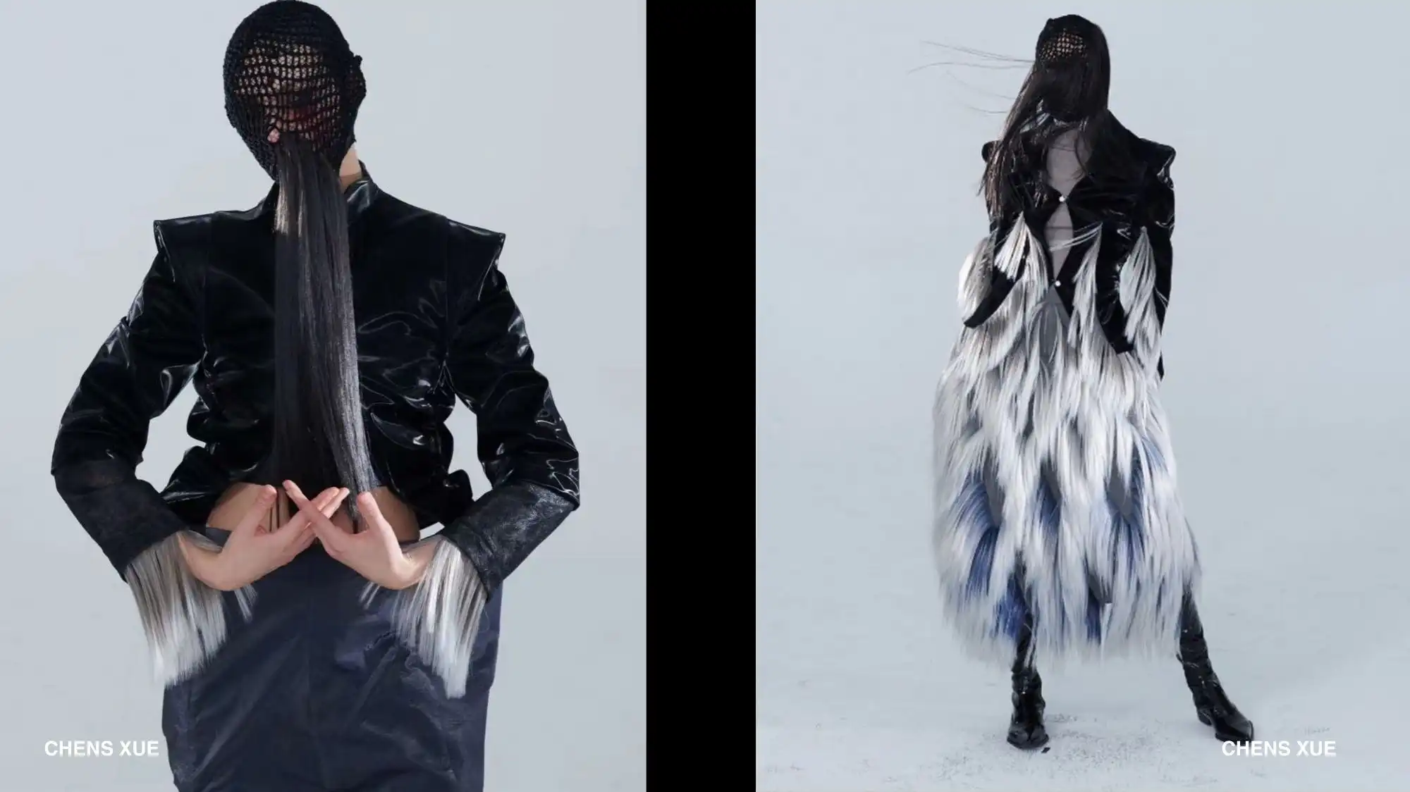 experimental sustainable fashion design hybrid materials and textured garment, avant garde textile innovation in fashion trend forecasting spring summer 2028