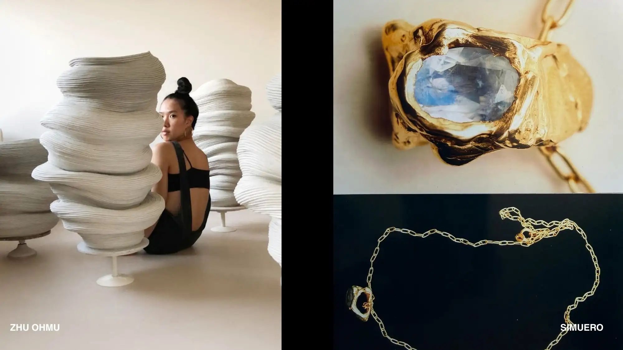 Spring Summer 2028 Fashion Trend Forecasting by C2 Fashion Studio showcasing handcrafted ceramics and irregular sculptural jewelry that express The Beauty of Imperfection through organic forms, artisanal craftsmanship, emotional luxury, material innovation, and Trend Intelligence.