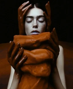 Autumn Winter 2028 2029 fashion trend forecast by C2 Fashion Studio exploring Human Equilibrium through protective forms, human connection and emotional resilience.