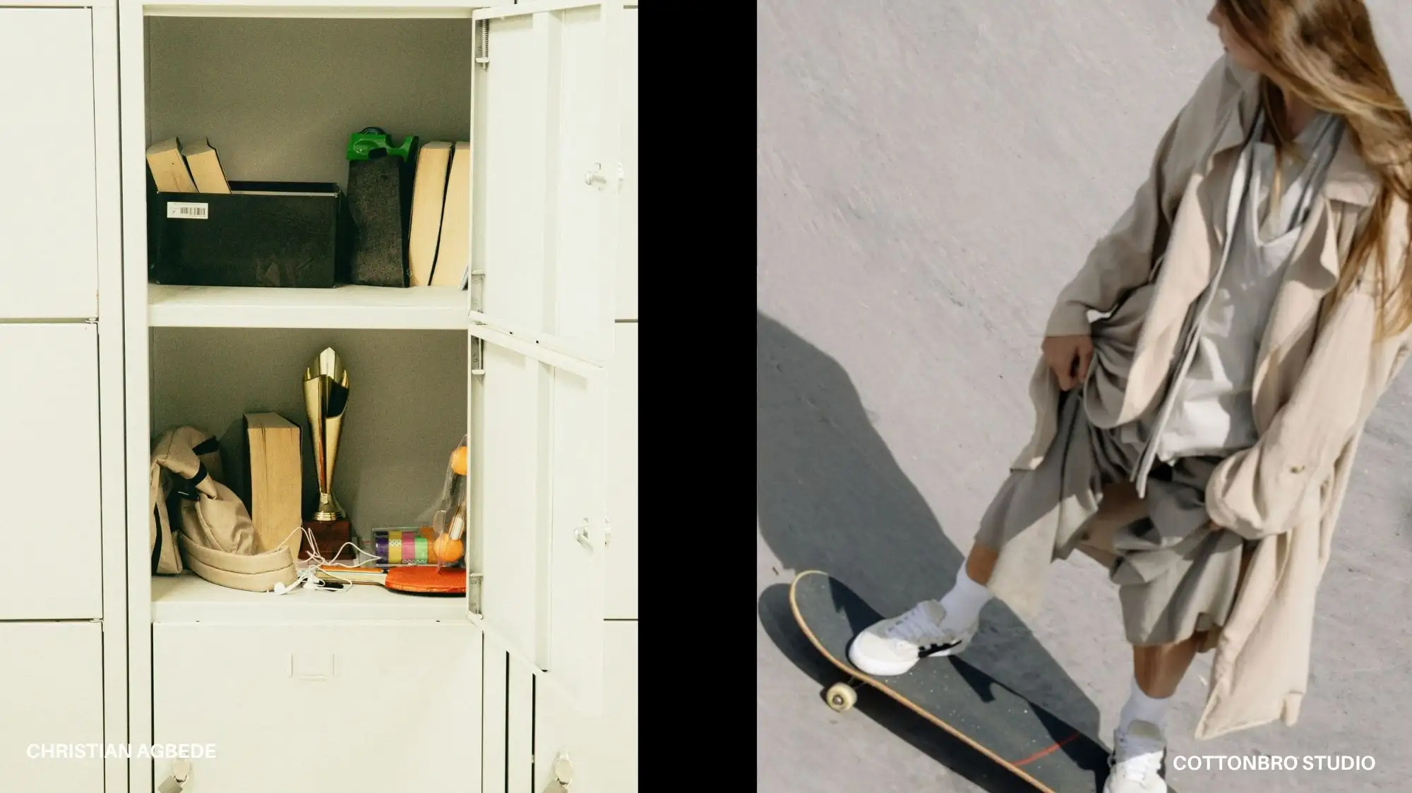Activewear Spring Summer 2028 trend imagery combining skate culture, relaxed urban fashion and everyday movement, reflecting C2 Fashion Studio Trend Intelligence.