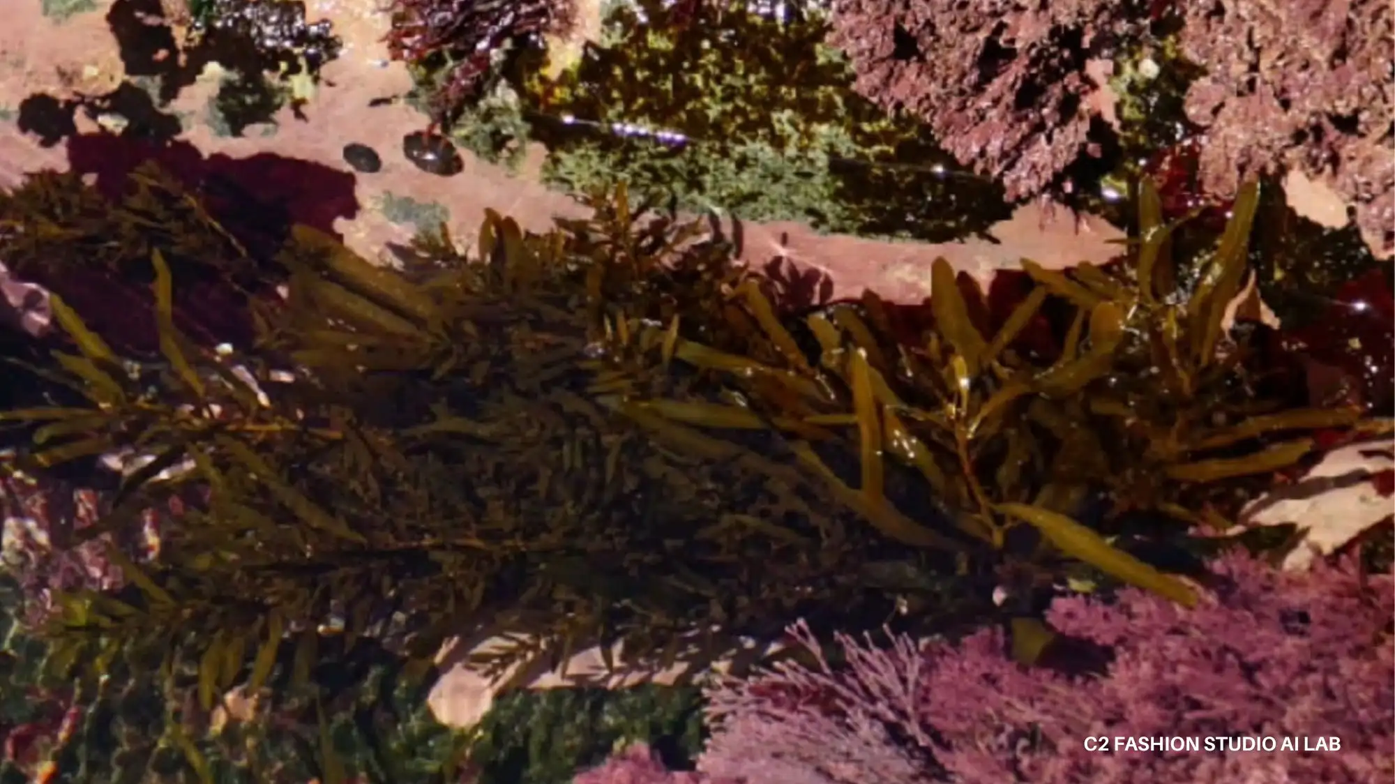 Living Intelligence Autumn Winter 2028 2029 trend exploring marine ecosystems, algae and regenerative bio-material inspiration by C2 Fashion Studio Trend Forecasting.